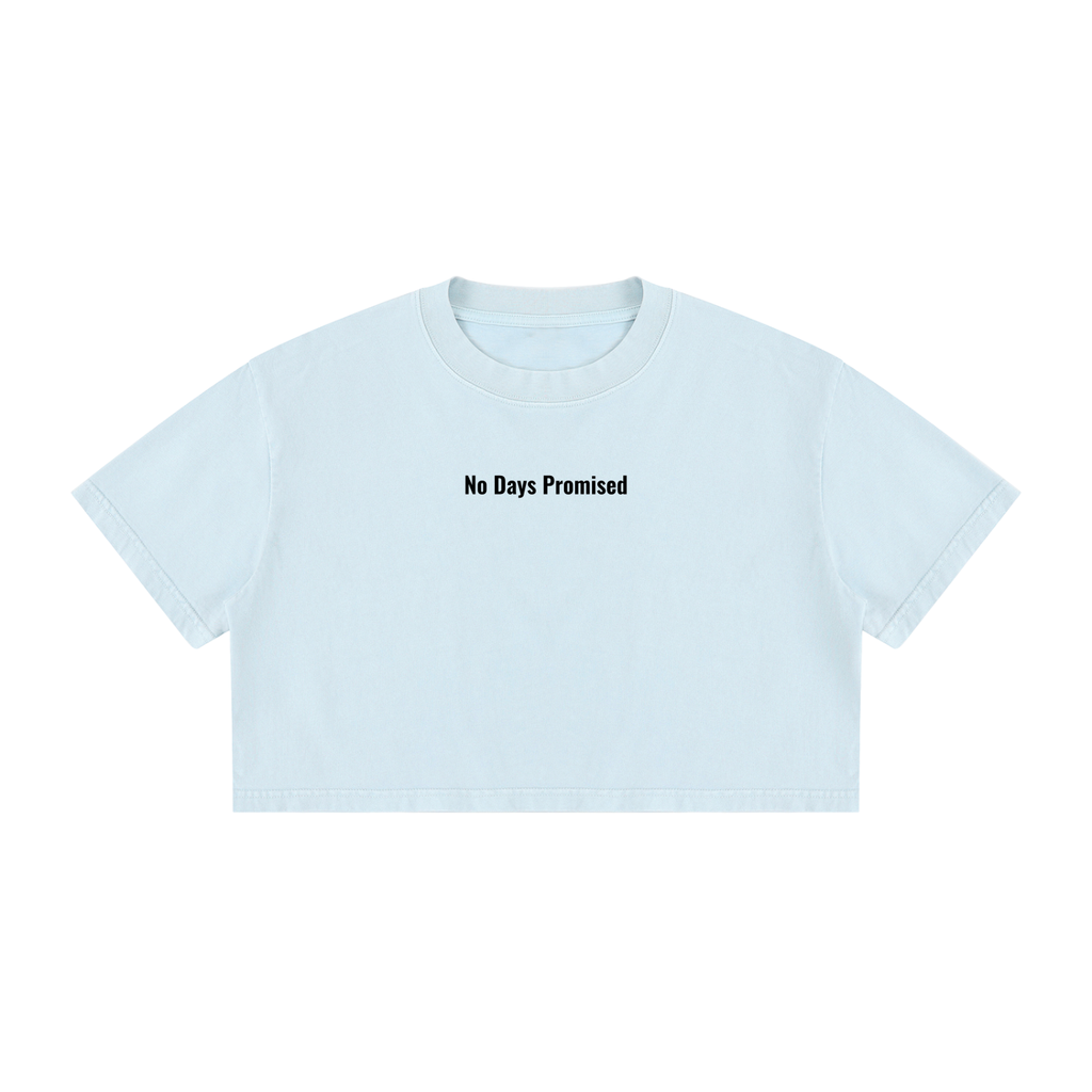 Women's Mineral Wash "Wake up. Thank God. Get to Work" Crop Tee