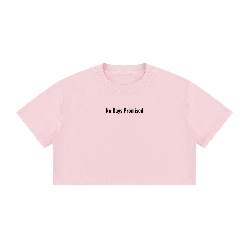 Women's Mineral Wash "Wake up. Thank God. Get to Work" Crop Tee