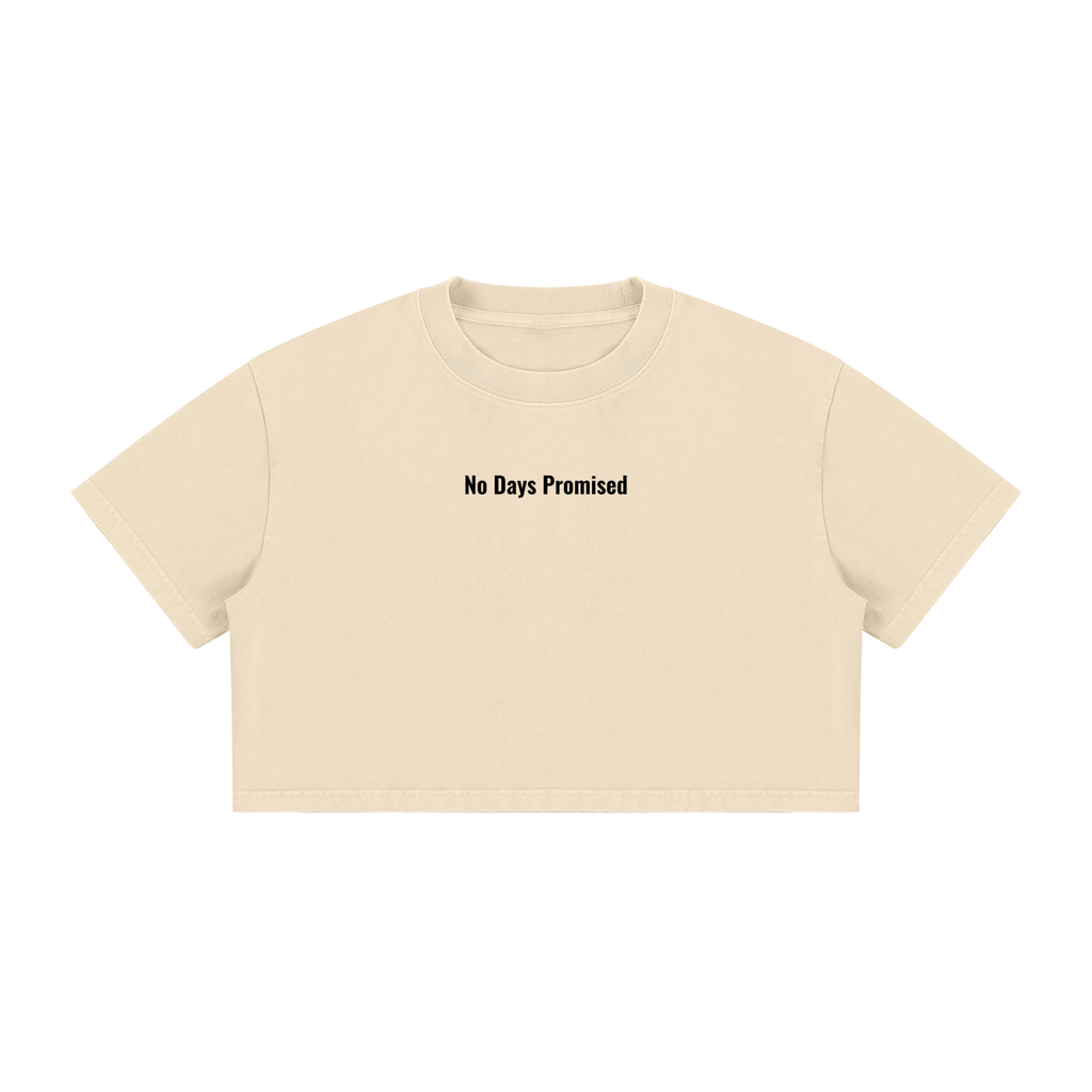 Women's Mineral Wash "Wake up. Thank God. Get to Work" Crop Tee